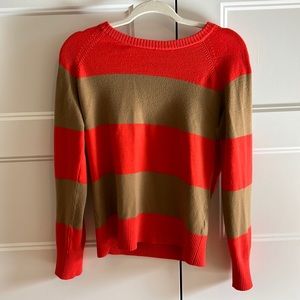 French Connection orange/ tan sweater